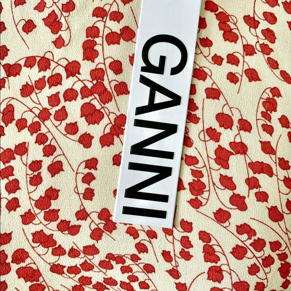 GANNI floral printed dress